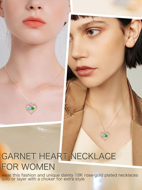 Rose Gold Birthstone Necklace - Perfect Gift For Her - Image 3