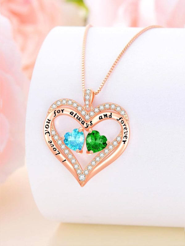 Rose Gold Birthstone Necklace - Perfect Gift For Her - Image 4
