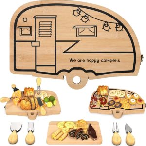 Best Foldable Bamboo Charcuterie Board Set - Perfect Gift