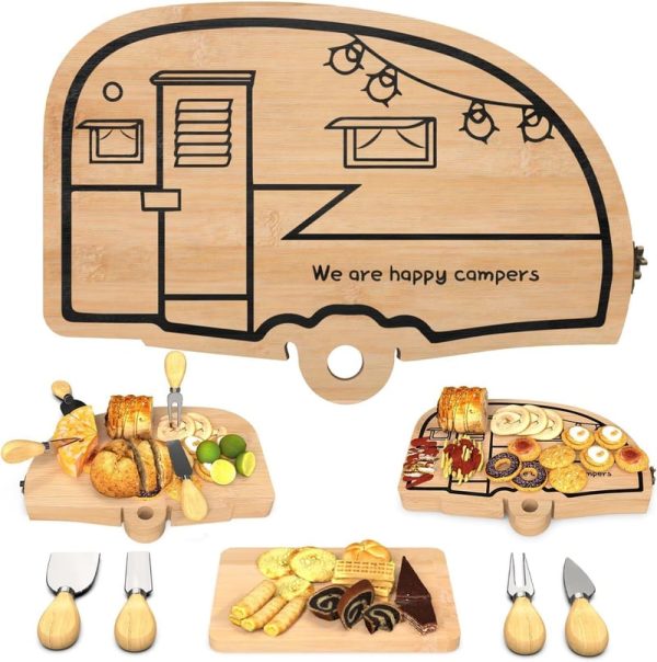 Best Foldable Bamboo Charcuterie Board Set - Perfect Gift