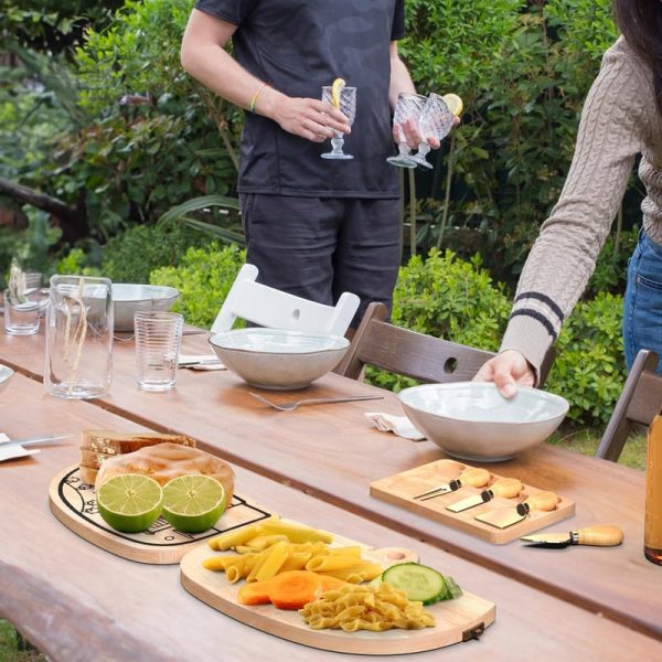 Best Foldable Bamboo Charcuterie Board Set - Perfect Gift - Image 2