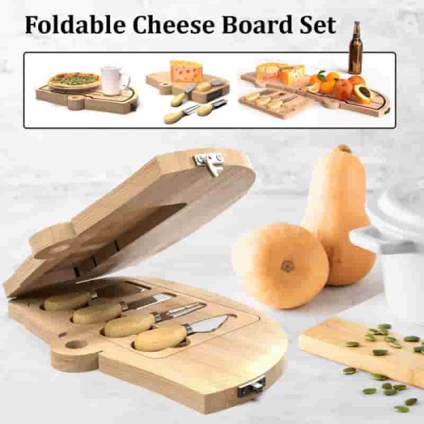Best Foldable Bamboo Charcuterie Board Set - Perfect Gift - Image 3