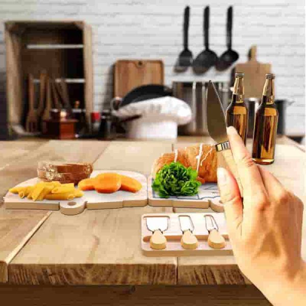 Best Foldable Bamboo Charcuterie Board Set - Perfect Gift - Image 6