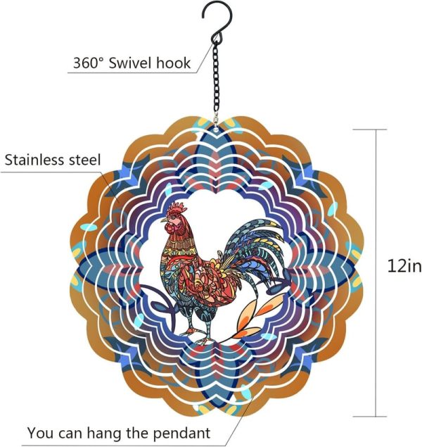 Best Rooster Wind Spinner - Unique Gifts For Mom & Grandma - Image 2