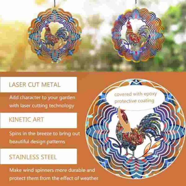 Best Rooster Wind Spinner - Unique Gifts For Mom & Grandma - Image 4