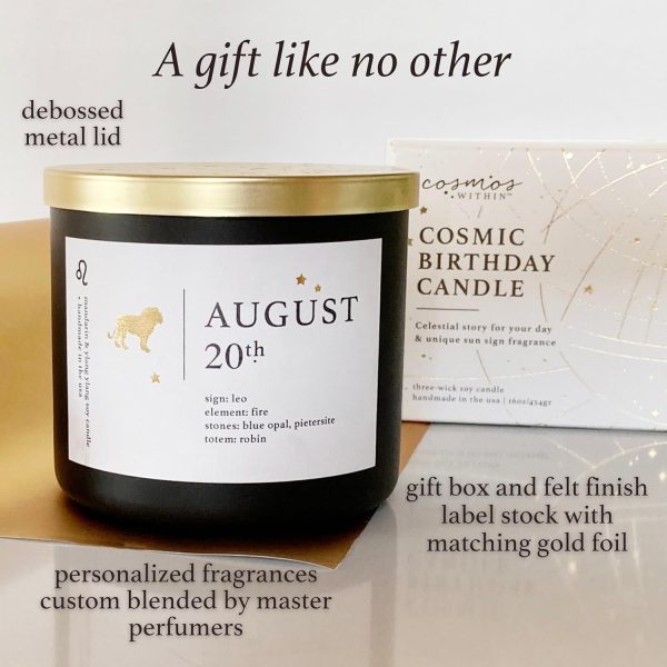March 18th Personalized Pisces Candle - Perfect Birthday Gift - Image 5