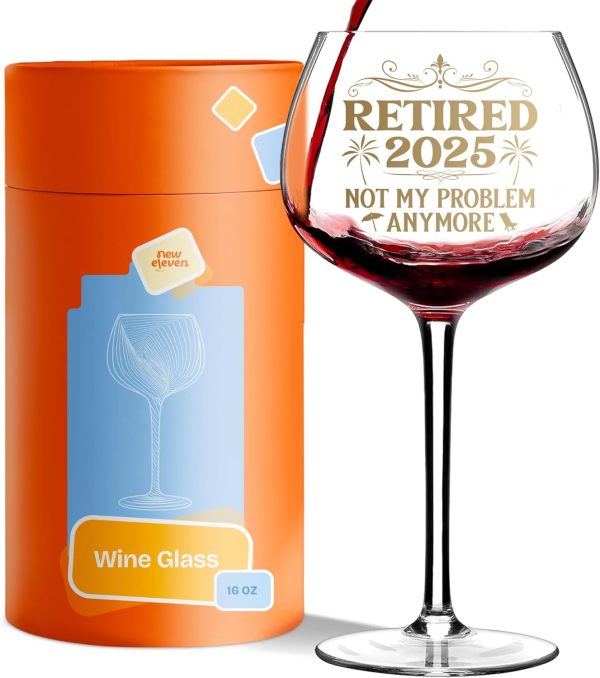 Best 2025 Retirement Wine Glass For Women - Unique Gift Idea
