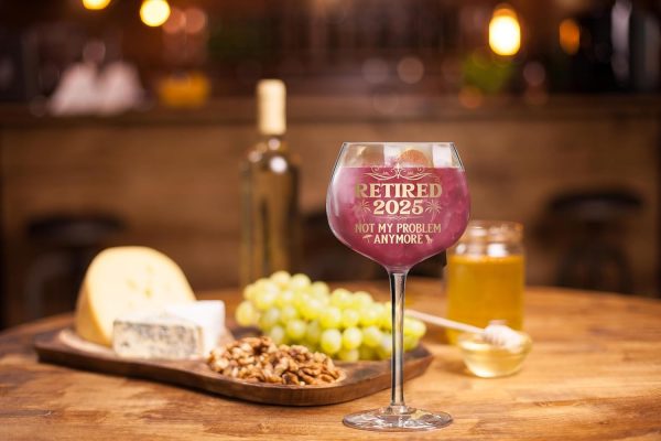 Best 2025 Retirement Wine Glass For Women - Unique Gift Idea - Image 6