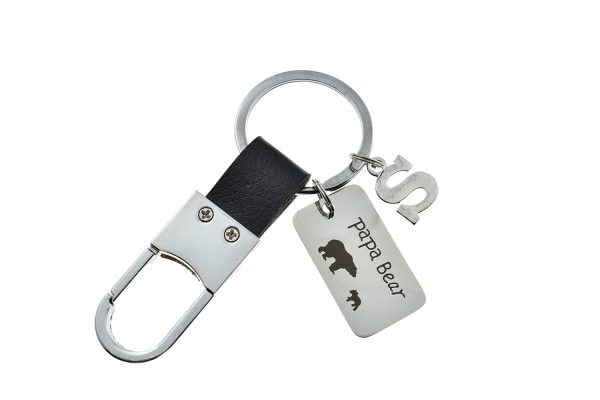 Personalized Papa Bear Keychain - Best Christmas Gift For Dad - Image 3