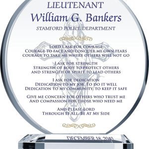 Best Personalized Police Officer Crystal Plaque Gift