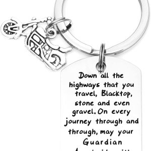 Ride Safe Keychain For Motorcycle Riders - Guardian Angel Gift