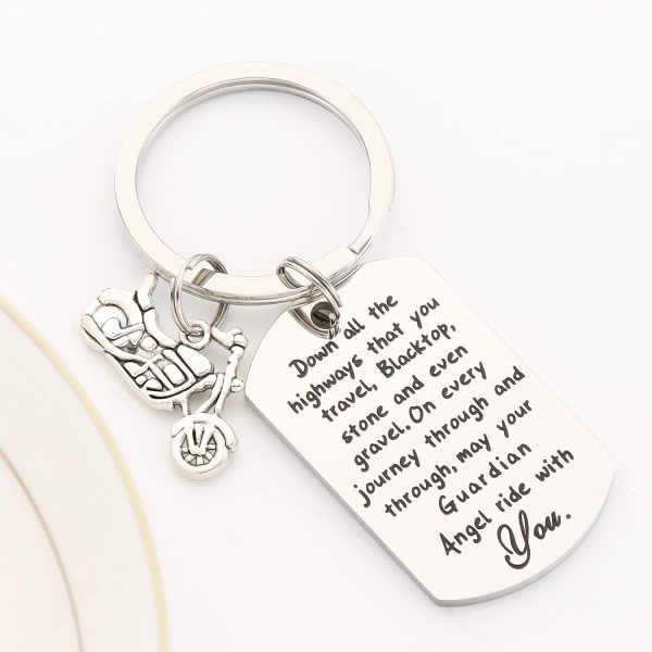 Ride Safe Keychain For Motorcycle Riders - Guardian Angel Gift - Image 4