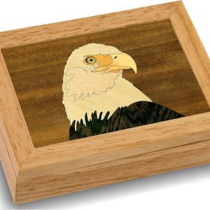 Handmade Eagle Wooden Box - Unique Jewelry Gift - Made In Usa