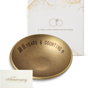 Bronze 8th Anniversary Jewelry Tray - Perfect Wedding Gift For Couples
