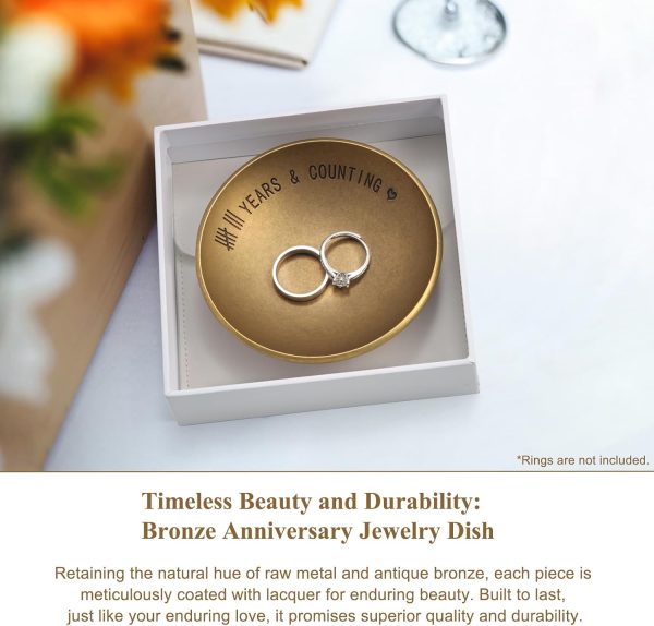 Bronze 8th Anniversary Jewelry Tray - Perfect Wedding Gift For Couples - Image 3