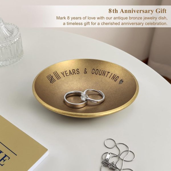 Bronze 8th Anniversary Jewelry Tray - Perfect Wedding Gift For Couples - Image 4
