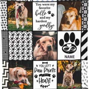 Personalized Dog Memorial Blanket - Pet Sympathy Gift