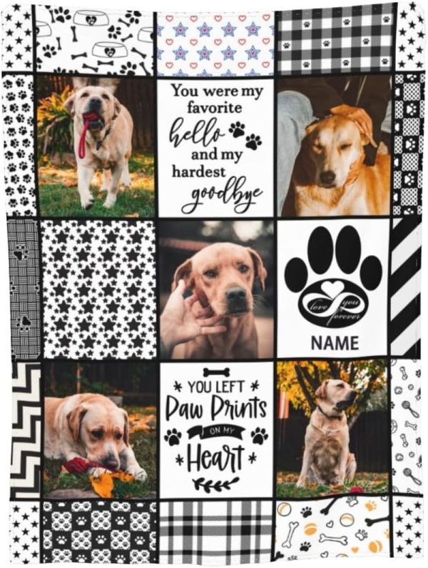 Personalized Dog Memorial Blanket - Pet Sympathy Gift