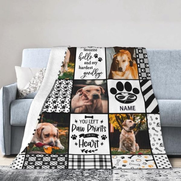 Personalized Dog Memorial Blanket - Pet Sympathy Gift - Image 4