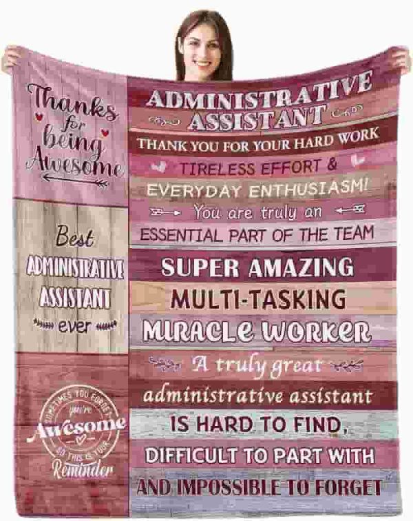 Best Administrative Assistant Day Gift Blanket 60"x50"