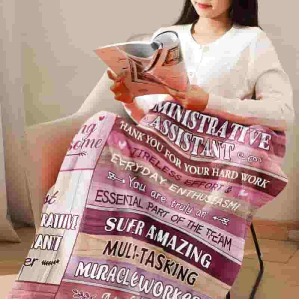 Best Administrative Assistant Day Gift Blanket 60"x50" - Image 3
