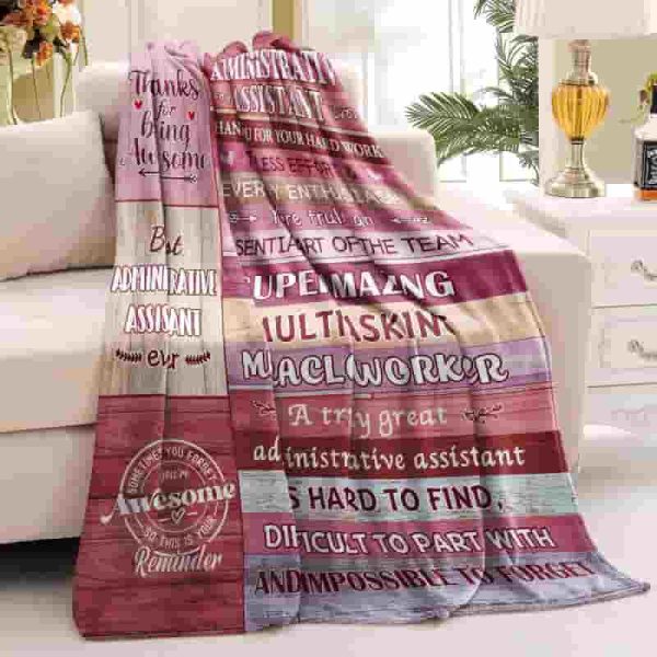 Best Administrative Assistant Day Gift Blanket 60"x50" - Image 4
