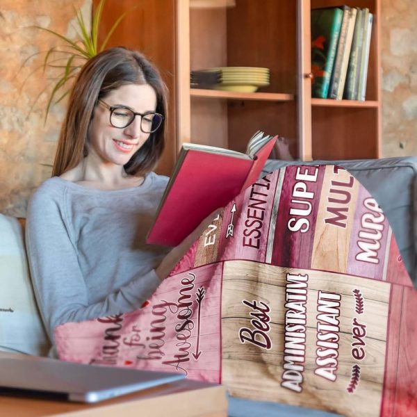 Best Administrative Assistant Day Gift Blanket 60"x50" - Image 5