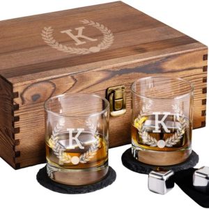 Best Personalized Whiskey Glass Set For Men - Valentine's Gift