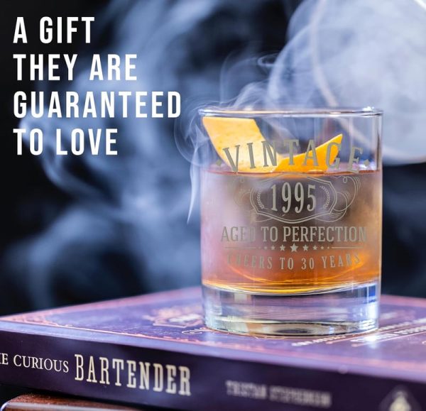Best 30th Birthday Whiskey Glass - Vintage 1995 Gift - Image 3