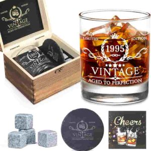 Best 30th Birthday Whiskey Glass Set For Men With Wood Box