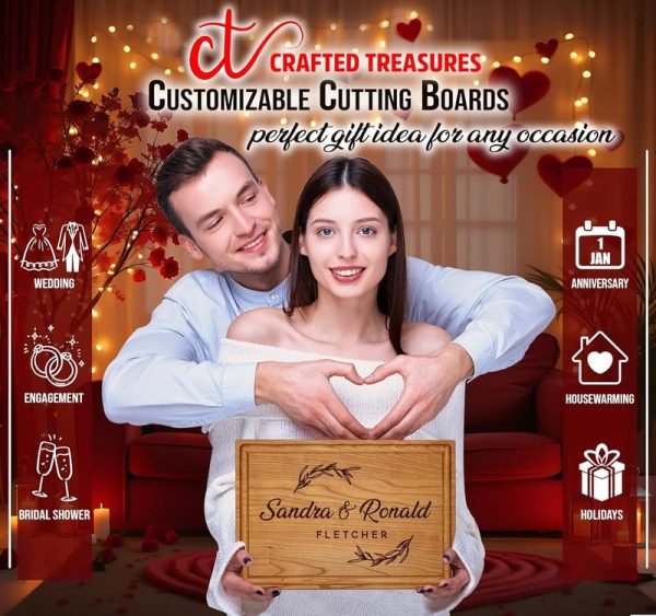 Best Personalized Cutting Board - Anniversary & Wedding Gift - Image 2
