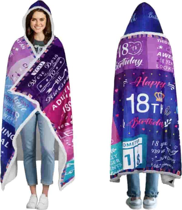 Best 18th Birthday Blanket Hoodie For Women