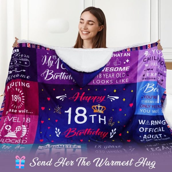 Best 18th Birthday Blanket Hoodie For Women - Image 5