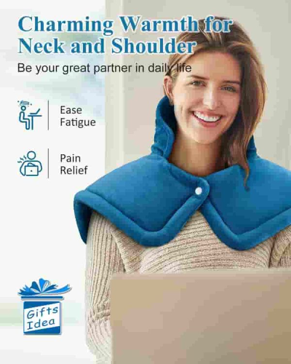 Best Electric Heating Pad For Neck & Shoulder Pain Relief - Perfect Gift For Mom & Dad - Image 2