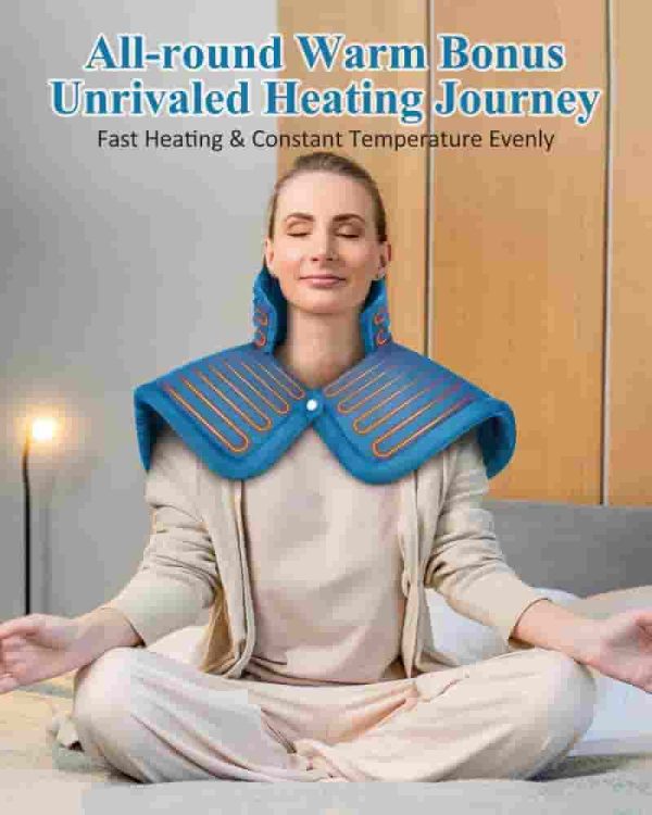 Best Electric Heating Pad For Neck & Shoulder Pain Relief - Perfect Gift For Mom & Dad - Image 5