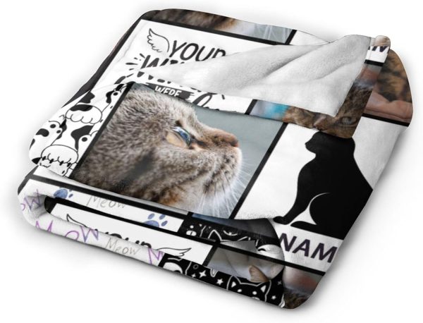 Personalized Cat Loss Blanket - Memorial Gift 30''x40'' - Image 2
