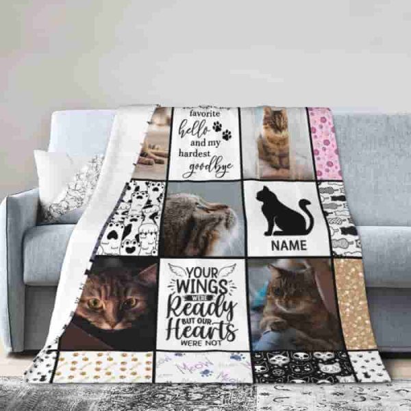 Personalized Cat Loss Blanket - Memorial Gift 30''x40'' - Image 4