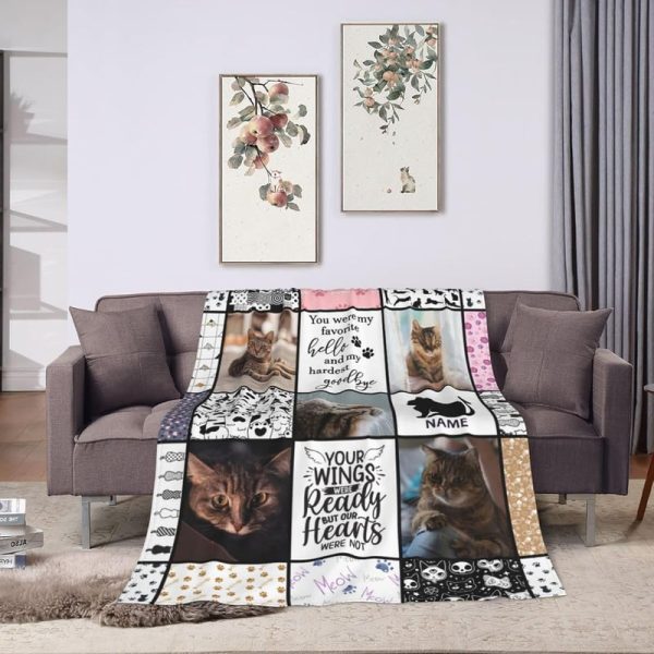 Personalized Cat Loss Blanket - Memorial Gift 30''x40'' - Image 5