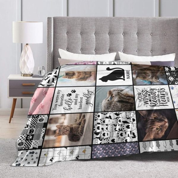 Personalized Cat Loss Blanket - Memorial Gift 30''x40'' - Image 6