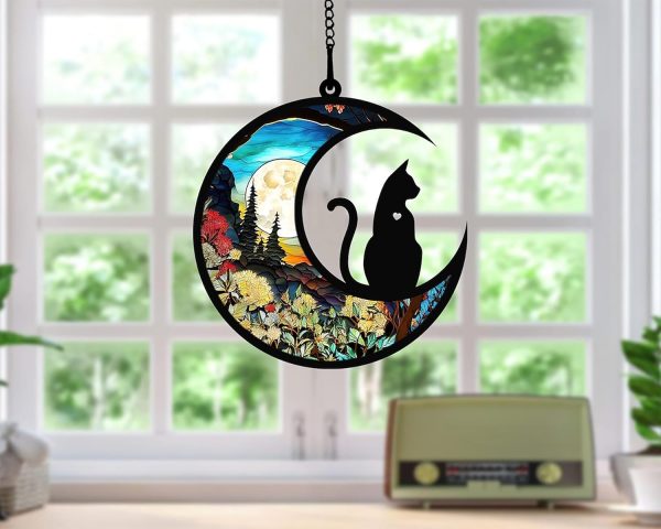 Best Cat Memorial Suncatcher - Personalized Stained Glass Gift - Image 5