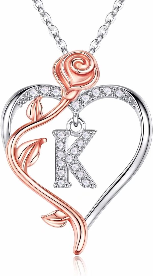Sterling Silver Rose Heart Necklace: Best Gift For Her
