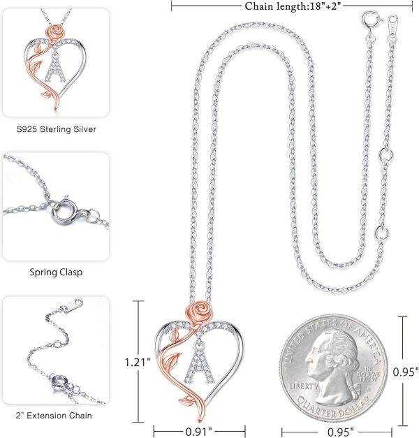 Sterling Silver Rose Heart Necklace: Best Gift For Her - Image 4