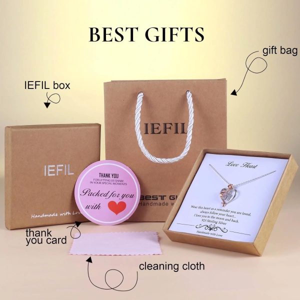 Sterling Silver Rose Heart Necklace: Best Gift For Her - Image 5
