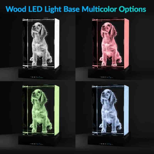 Personalized 3d Crystal Dog Memorial Gift - Laser Etched Photo - Image 4