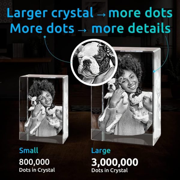 Personalized 3d Crystal Dog Memorial Gift - Laser Etched Photo - Image 6