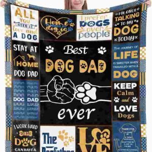Best Dog Dad Gifts For Men - Cozy Throw Blanket For Dog Lovers
