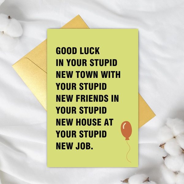 Funny Good Luck Moving Away Card - Sarcastic Farewell - Image 6