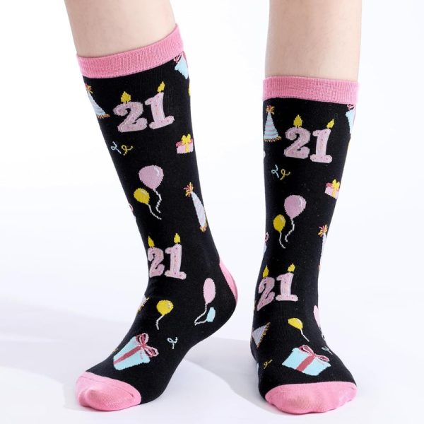 Funny 18th & 21st Birthday Socks For Girls - Moyel Gift - Image 5
