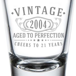 Best Vintage 2004 Shot Glass - 21st Birthday Gift