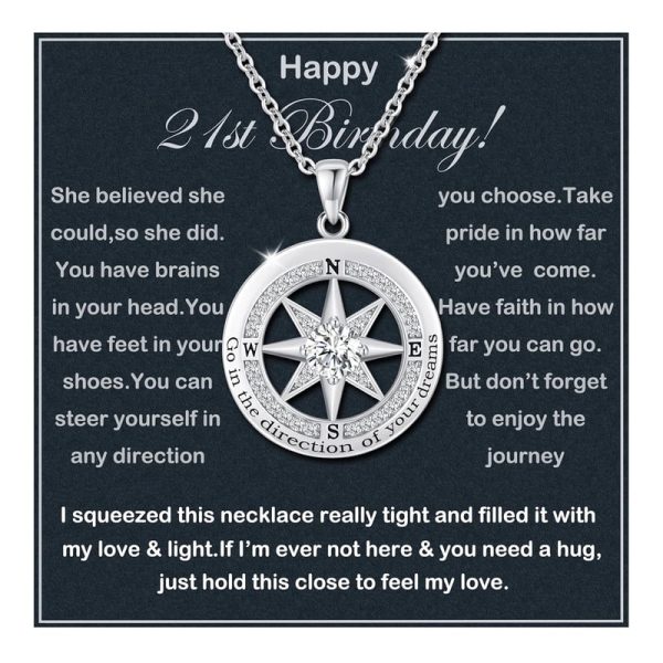 Best 21st Birthday Sterling Silver Necklace For Women